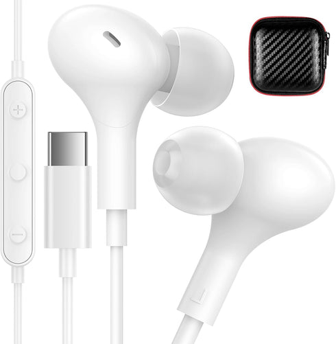 USB C Headphones for Apple iPhone 15 Plus iPad/Google Pixel 8 8A 7 Pro 7A/ Samsung Galaxy S24 S23 S22 S21 Ultra Android Earbud Wired Type C Earpho...