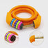 Bike Lock Cable - 4 Feet Resettable Cable Lock - Self Coiling 5 Digit Combination Bicycle Lock (Orange)...