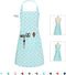 Kitchen Cooking Aprons with 3 Pockets for Men Women - Cotton Adjustable Professional Grade Chef Apron for Kitchen, BBQ & Grill (Light Green)...