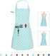 Kitchen Cooking Aprons with 3 Pockets for Men Women - Cotton Adjustable Professional Grade Chef Apron for Kitchen, BBQ & Grill (Light Green)...