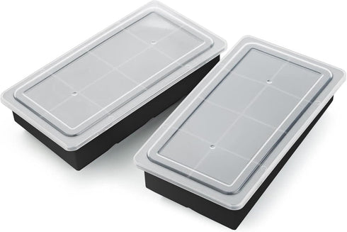 Samuelworld Large Silicone Ice Cube Tray Molds, 2-Pack, Big 2 Inch Cubes - BPA Free, Flexible, 8 Cavity Easy Release Slow Melting Ice for Whiskey,...