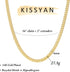 KissYan Gold Necklace for Women, 14K Gold Plated Dainty Chain Choker Chunky Figaro Snake Mariner Cuban Link Chains, Adjustable Trendy Necklaces Ha...