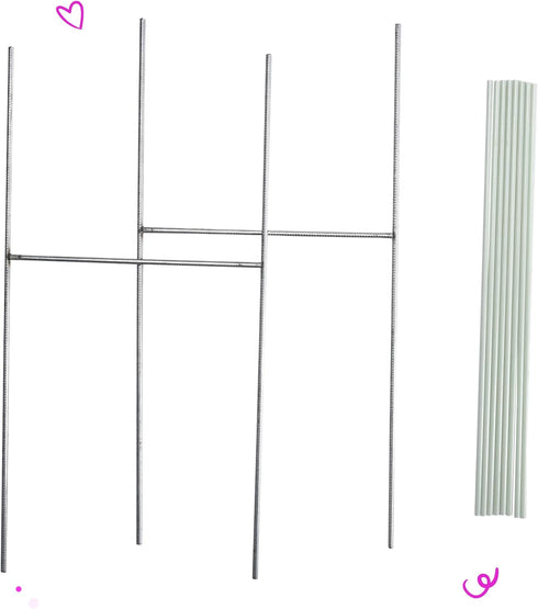 Set of 6 Easter Bunny Yard Stakes - Easter Garden Decorations with Easter Eggs and Carrot - Easter Hunt Signs Decor for Front Door, Garden, Patio,...