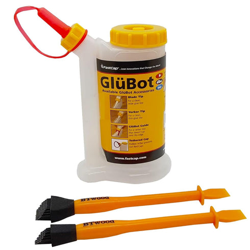 FastCap Glubot 16 oz Bundle Includes One Set of Two Silicone Glue Brushes of 1" and 1/2"...