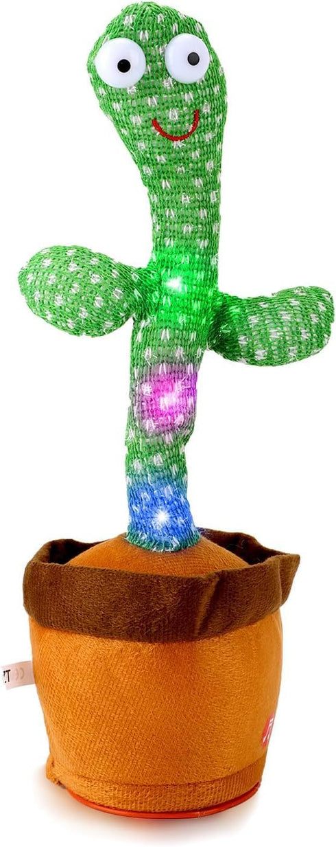 Dancing Cactus, Interactive Toy, Talking Cactus Repeat What You Say, LED Lights, Cactus Toy 60 Unique Popular Songs for Kids, Dance, Record, and S...