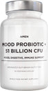 Amen Mood Probiotic Supplement 51 Billion CFU - Organic Prebiotics and Probiotics - Acidophilus Probiotic Pills, Fibers - Mood Organic Ashwagandha...