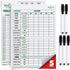 SWOOC Games - 5 Big Dry Erase Yardzee & Farkle Score Cards with 5 Markers (11.5in x 8in) | Large Laminated Reusable Pads & Pens for Giant Dice Gam...