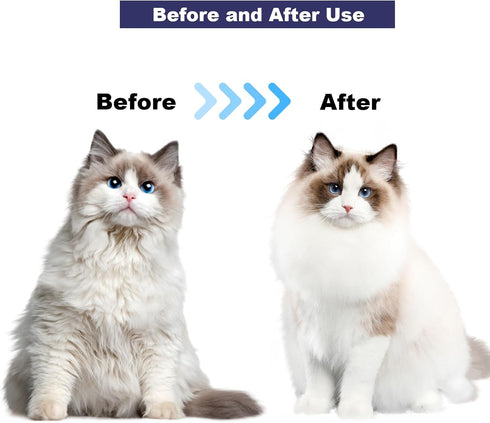 2.0 Dog Brush, Cat Brush, Dog Brush for Shedding, Dog Cat Long Short Haired Dog Cats, for Dog Cat Rabbit Remove Loose Fur and Undercoat, Dark Blue...