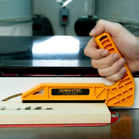 POWERTEC Deluxe Push Stick Fits Table Saws, Router Tables, Band Saws & Jointers. Ergonomic Handles Safety Push Tool for Wood working and Hand Prot...