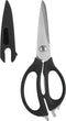 Farberware 4 in 1 Multipurpose Stainless Steel Kitchen Scissors with Blade Cover, Black...