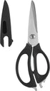 Farberware 4 in 1 Multipurpose Stainless Steel Kitchen Scissors with Blade Cover, Black...