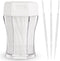 200Pcs Brushpicks 2-in-1 Interdental Brushes Toothpicks for Teeth Portable Soft Bristle Floss Picks in Clear Plastic Storage Box Double Sided Part...