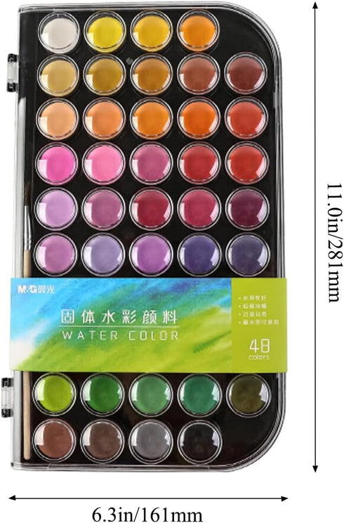 M&G Watercolor Paint Set, 48 Colors Painting with Water Brush Pens, Great for Kids and Adults, Art Supplies, Perfect Starter Kit for Painting...