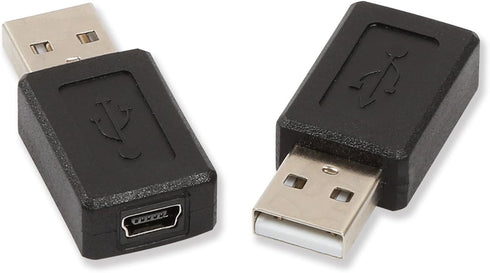 ELECTOP 2 Pack USB 2.0 A Male to USB B Mini 5 Pin Female Adapter Converter...
