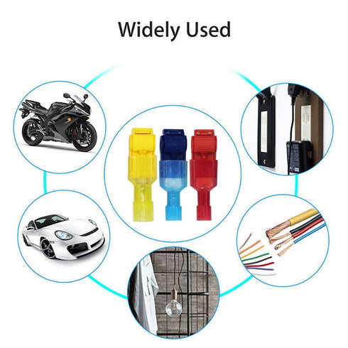 120Pcs/60Pairs T Tap Wire Connectors, Quick Splice Electrical Wire Terminals Connectors, Insulated Male Quick Disconnect Spade Terminals Assortmen...