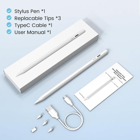 Stylus Pens for iPad,10mins Fast Charging Palm Rejection ipad Pen, Magnetic Apple iPad Pencil Compatible for iPad 6-10, iPad Air 3rd/4th/5th, iPad...