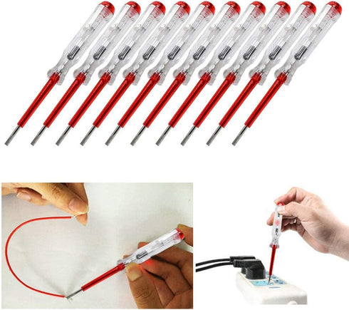 10x Mains Circuit Tester, Electric Tester Pen Screwdriver Voltage Circuit Test Pen Voltage Pen AC For Electrical Test...