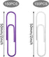 300pcs Large Paper Clips, Purple and White Jumbo Paperclips, 2 Inch (50 mm) Paper Clip for Office School Document Organizing...