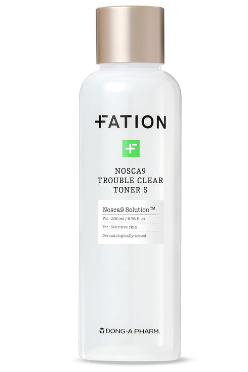 NOSCA9 Trouble Clear Toner S | Hydrating Toner for Face w/Centella Asiatica, LHA & PHA | Gentle & Exfoliating Toner for Sensitive Skin | Korean Sk...