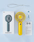 Mini HandHeld Portable Fan, Small Personal Battery Operated Fan Lash Fan Quiet usb Rechargeable 3 Speed Adjustable for Outside Travel Patios Indoo...
