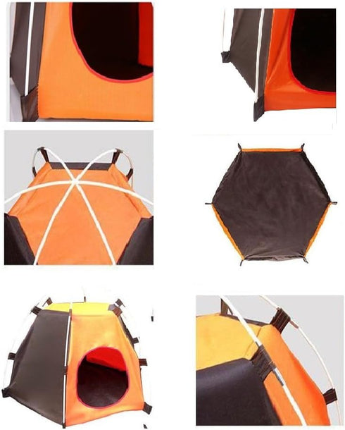 Portable Pet Camping Tent Outdoor Play Tent House for Dogs Cats Puppy Kitty - Foldable Waterproof Play Toy House Tent Bed Crate for Small Animal...