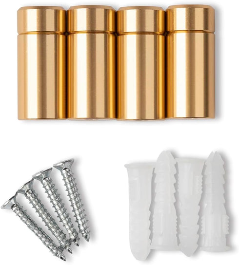 Wexel Art 1" Gold Stainless Steel Mounting Hardware for Acrylic Floating Frames (Pack of 4)...
