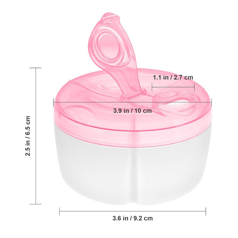 Accmor Baby Formula Dispenser On The Go, Formula Container to Go, Non-Spill Rotating Three-Compartment Formula Dispenser and Snack Storage Contain...