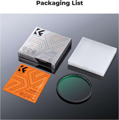 K&F Concept 72mm Magnetic MCUV Lens Protection Filter 18 Multi-Layer Coatings Ultra-Slim UV Lens Filter with Microfiber Cleaning Cloth for Camera ...