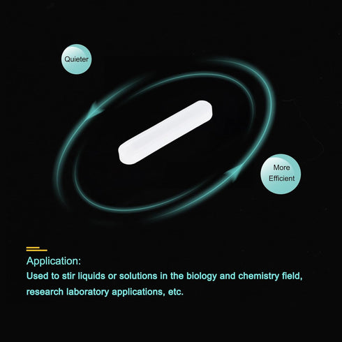 MECCANIXITY Magnetic Stirrer Mixer Stir Bar Rod 40mm(1.57") x8mm Cylinder Shape PTFE Coating Magnet White for Laboratory 6Pcs...