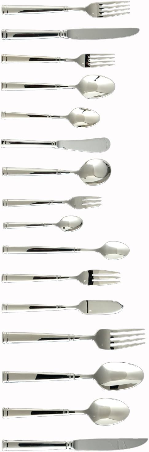 Fortessa Bistro 18/10 Stainless Steel Flatware Serving Spoon, 8.9-Inch,Silver...