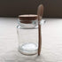 1Pcs 250ml/8.5oz Empty Clear Glass Jam Jar with Cork and Spoon Multipurpose Honey Candy Coffee Bath Salts Storage Canister Can Pot Tin Bottle Cont...