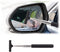 Car Rearview Mirror Wiper, Retractable Rear Mirror Wiper Squeegee, Vehicle Portable Telescopic with 38.6 inches Long Handle Cleaning Tool, Univers...