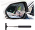 Car Rearview Mirror Wiper, Retractable Rear Mirror Wiper Squeegee, Vehicle Portable Telescopic with 38.6 inches Long Handle Cleaning Tool, Univers...