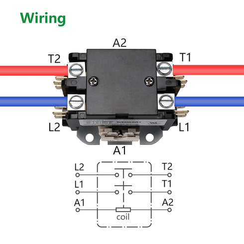 Air Conditioner Contactor,24VAC Provide Stable and Reliable Control for Your Air Conditioning System,Strong Compatibility (2P_40A)...