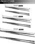 JETKONG 2 Pcs 12-Inch Kitchen Tweezers Tongs with Precision Serrated Tips, Stainless Steel Chef Tweezer Professional Cooking Tweezers for BBQ, Pla...