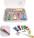 HONEYSEW Single Double Fold Bias Tape Maker Tool Kit Set, 6MM/9MM/12MM/18MM/25MM Fabric Bias Tape Maker Tools 5 Sizes DIY Sewing Bias Tape Makers ...