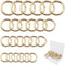 24 PCS Spring O Ring Set, Round Carabiner Snap Trigger Buckle in 4 Size, Zinc Alloy Hooks Clip DIY Accessories for Collars, Keychain, Purse and Ha...