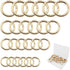 24 PCS Spring O Ring Set, Round Carabiner Snap Trigger Buckle in 4 Size, Zinc Alloy Hooks Clip DIY Accessories for Collars, Keychain, Purse and Ha...