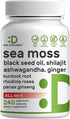 Irish Sea Moss 7000mg Per Serving, 240 Veggie Capsules – 14 Superfood Complex – 3000mg Black Seed Oil, 2000mg Ashwagandha, 600mg Ginger, 5000mg Sh...
