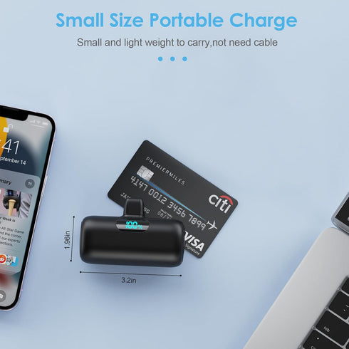 Small Portable Charger for iPhone,Upgraded 5000mAh PD Fast Charging Power Bank,Mini Battery Pack Backup Charger Compatible with iPhone 14/14 Pro M...