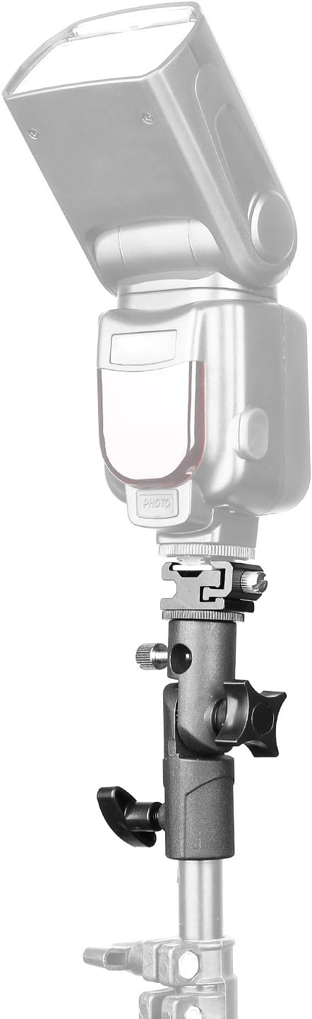 Camera Flash Speedlite Mount, ChromLives Professional Swivel Stand Light Bracket, Umbrella Bracket Shoe Holder E Type Compatible with Canon Nikon ...