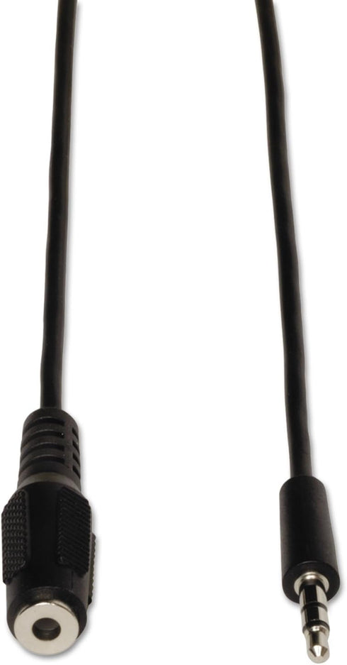 Tripp Lite 3.5mm Mini Stereo Audio Extension Cable for Speakers and Headphones (M/F), 6 ft, Black...