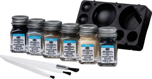 Testors 308937 6 Color Acrylic Paint Set Wooden Derby Car with Paint Tray...