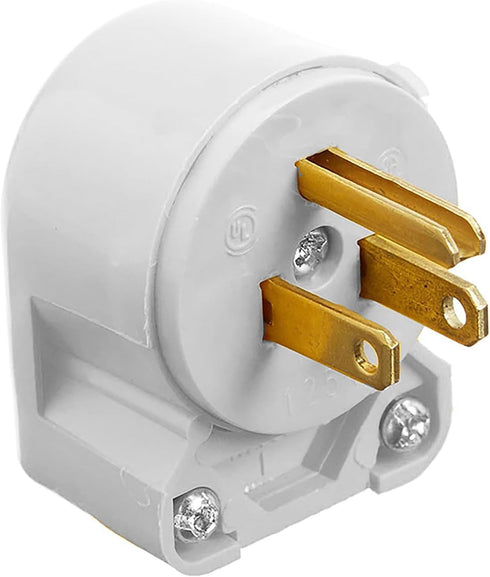 Legrand Pass & Seymour 4867ANWCC10 15 Amp 125V Medium Duty Nylon Angle Plug, NEMA 5-15P, White (1 Count)...
