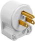 Legrand Pass & Seymour 4867ANWCC10 15 Amp 125V Medium Duty Nylon Angle Plug, NEMA 5-15P, White (1 Count)...