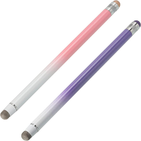 MECCANIXITY 2pcs Stylus Pens for Touch Screens Rubber & Fiber Dual Tips Capacitive Stylus Universal Tablet Pen Sensitivity Precision, Gradient Pin...
