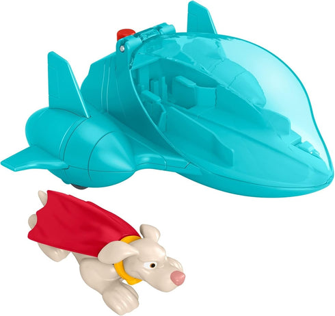 Fisher-Price DC League of Super-Pets Preschool Toy Super Launch Krypto Figure & Invisible Jet Vehicle Set for Pretend Play Kids Ages 3+ Years...