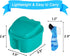2 Pack Color Retainer Cleaner Case Denture Cups for Soaking Dentures, False Teeth Container Partial Denture Cleaning Case with Lid Travel - Lake G...