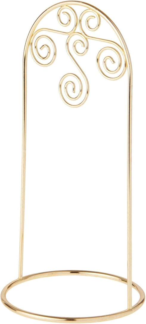 Bard's Arched Gold-toned Ornament Stand, Small Scroll, 8" H x 3.75" W x 3.75" D, Pack of 3...