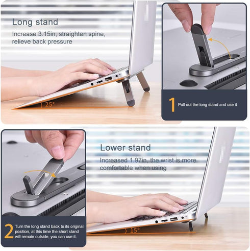 Laptop Stand for Desk,Laptop Cooling Stand,Keyboard Riser, Ergonomic Laptops Elevator for Desk, Laptop Riser Compatible with MacBook Air Pro, with...